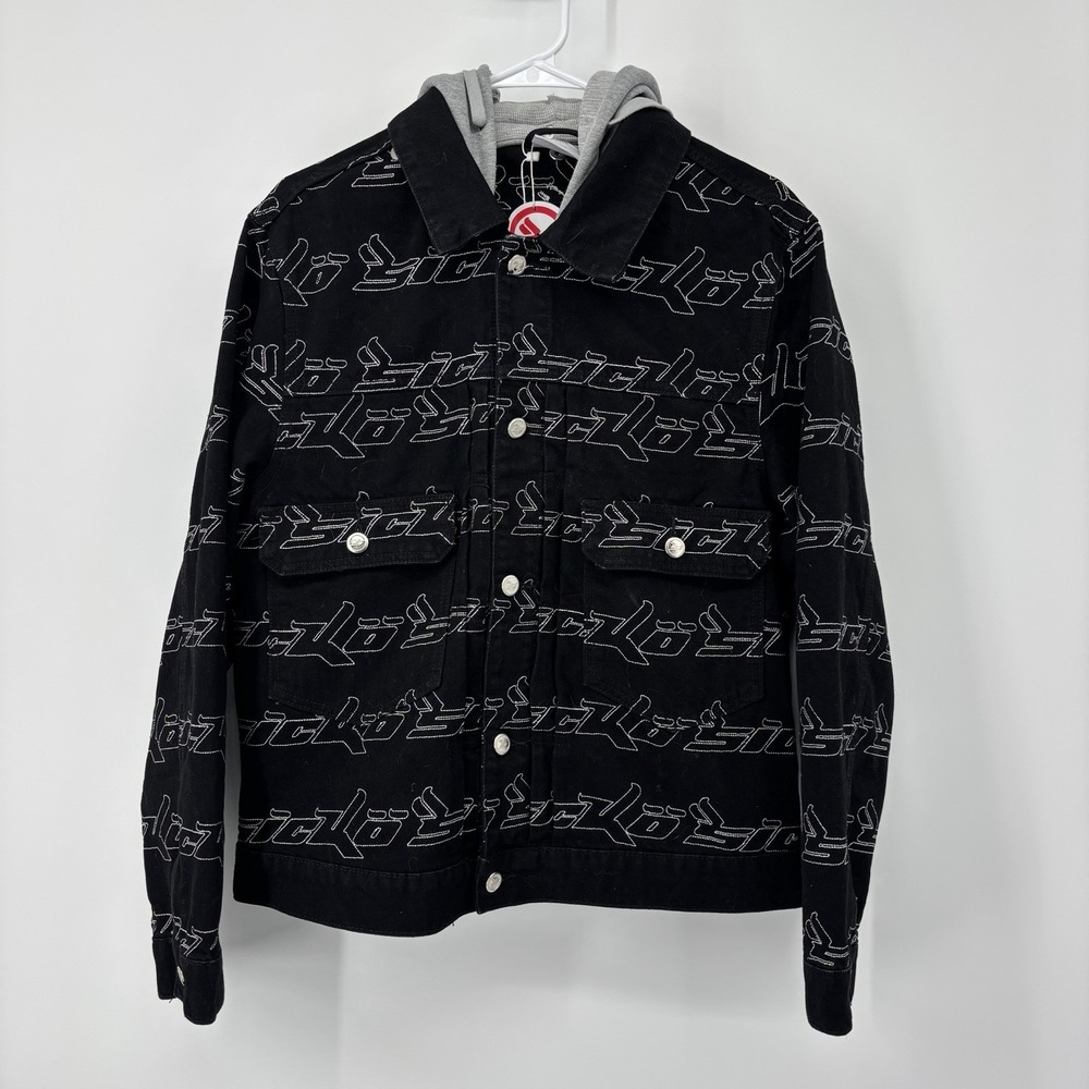 Sicko Born From Pain Black Jacket Hooded Men's XL New With Tags All‎ Over Logo